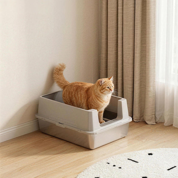 Stainless Steel Sifting Litter Box for Pine Pellets