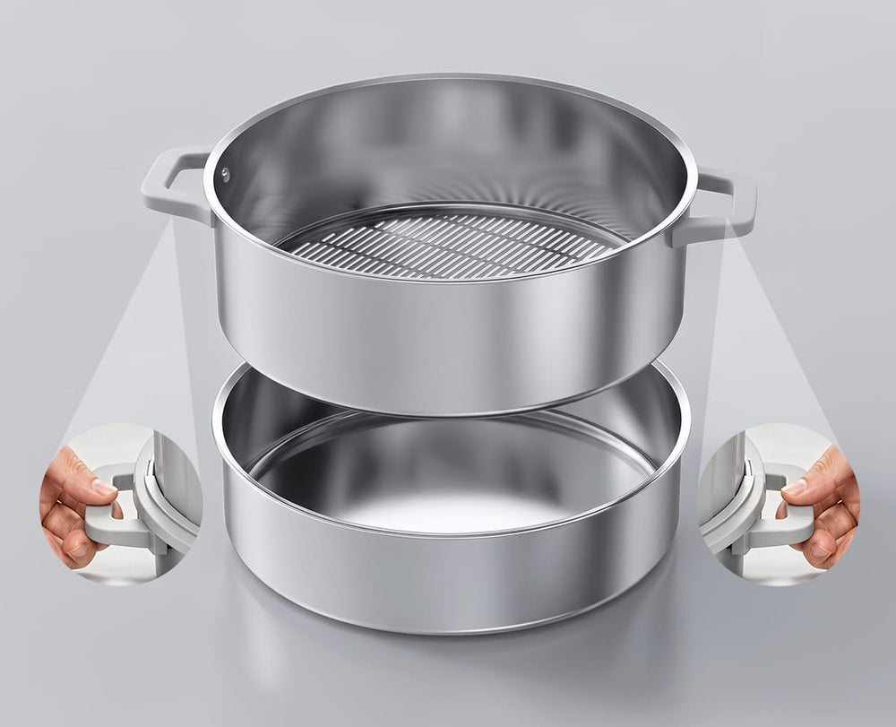 Dual Side Handles, Simple to Lift & Separate