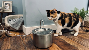 Furrbby wireless Stainless Steel cat water fountain indoor automatic drinking feeder for domestic cats