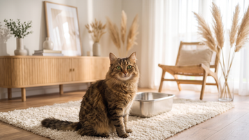 Furrbby Open Top Stainless Steel Cat Litter Box, durable metal litter tray, non-porous and easy to rinse clean