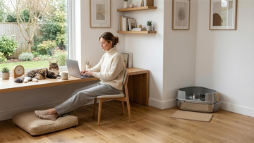 Furrbby corner stainless steel litter box