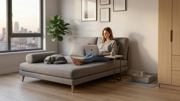 furrbby litter box, easy clean, apartment living space