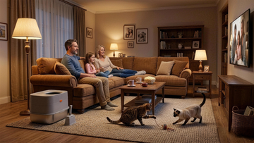 furrbby stainless litter box, multi cat family, easy sifting, odor-free