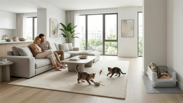 Furrbby rust-resistant stainless steel litter box, no litter tracking