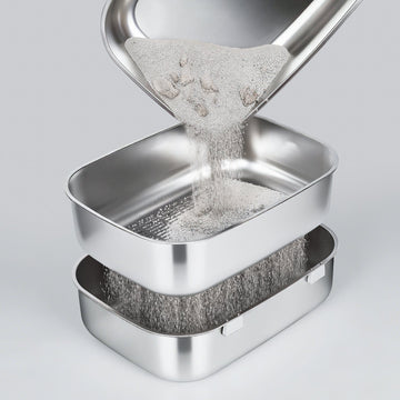 Triple-Tray XL Stainless Steel Sifting Litter Box
