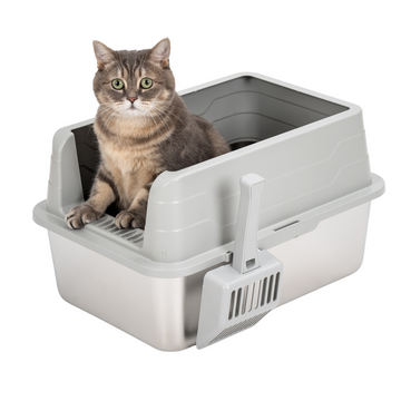 L Front Entry Stainless Steel Litter Box