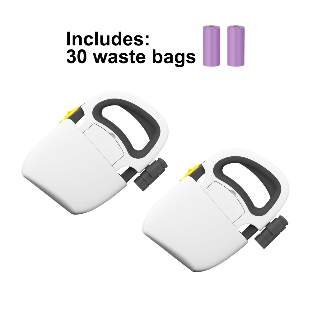 The All-in-One Dog Leash and Pooper Scooper with Built-in Bag Holder & Light