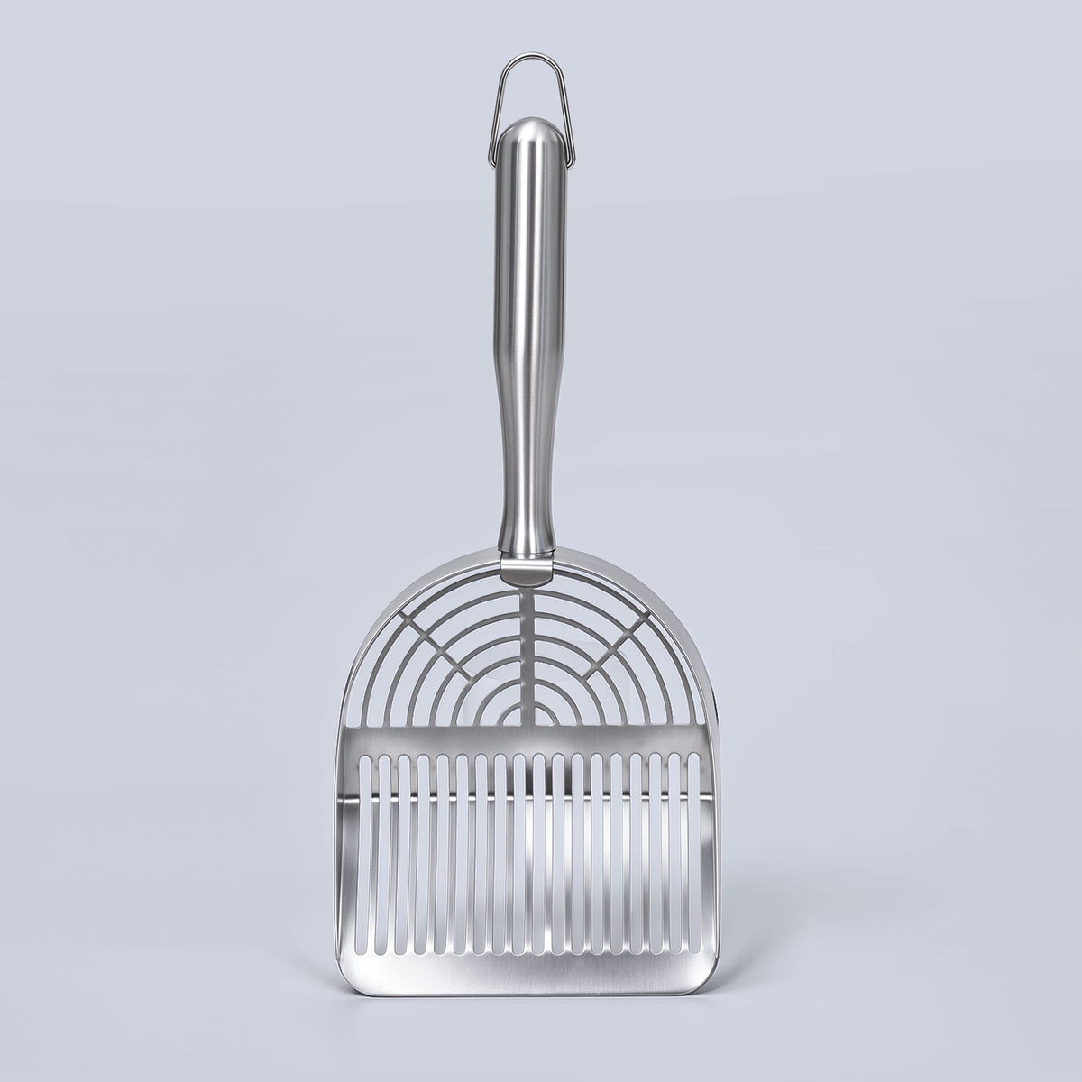 Furrbby Stainless Steel Litter Scoop, ergonomic handle cat litter shovel for easy and fast sifting cleaning