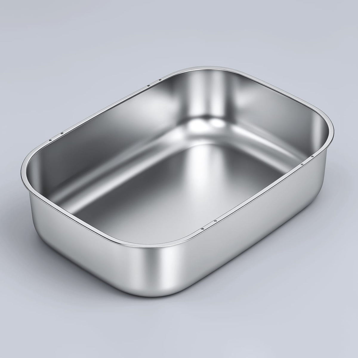Furrbby XL Stainless Steel Litter Box Triple-Pan Upgrade Kit, rust-resistant stainless steel, converts 2-pan system to 3-pan for fast 3-second sifting cat litter cleaning