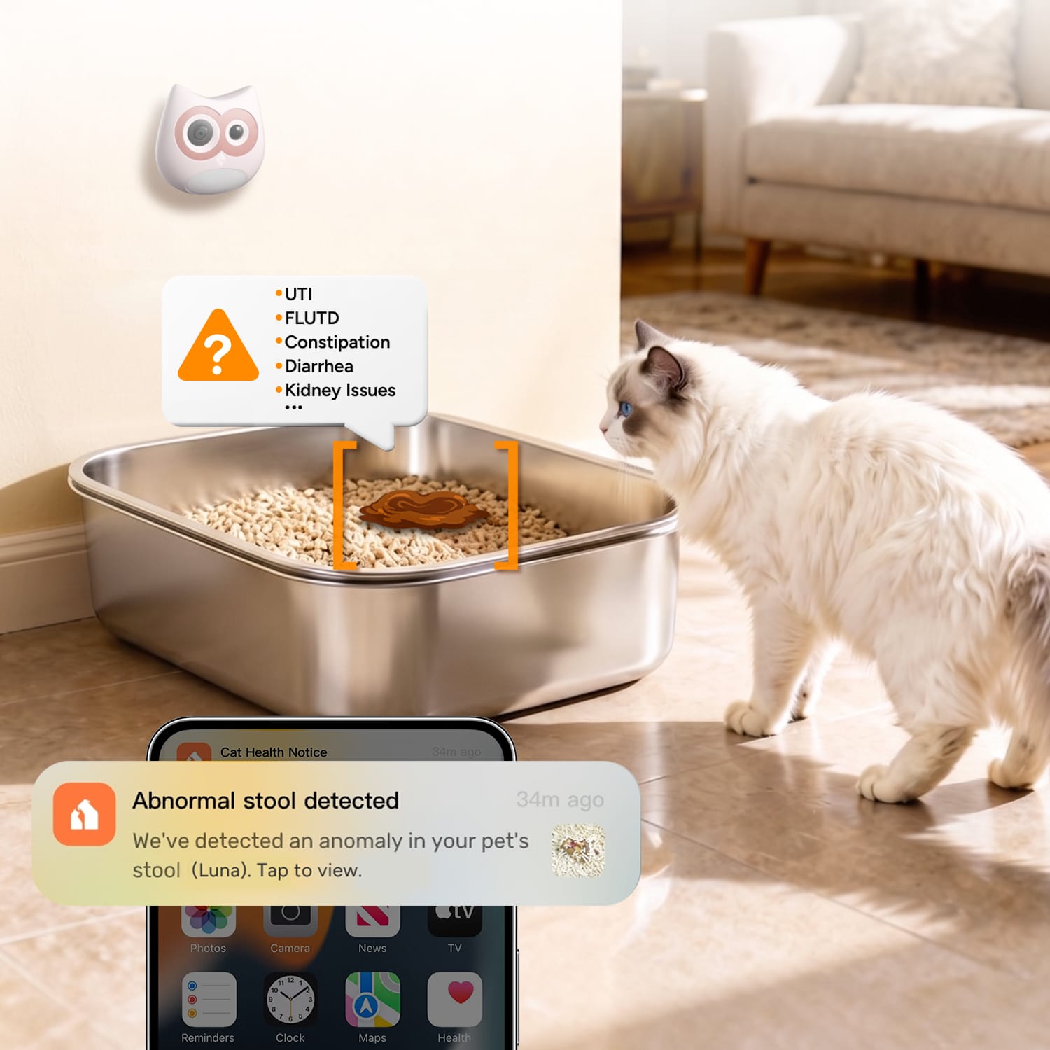 Furrbby Litter Box Camera with Early Disease Detection Alerts