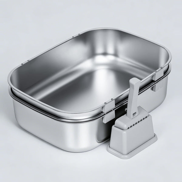 Triple-Tray XL Stainless Steel Sifting Litter Box — XL / Triple Pan Basic