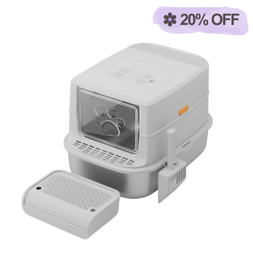 XL Full Enclosed Stainless Steel Litter Box with Air Filters 2.0