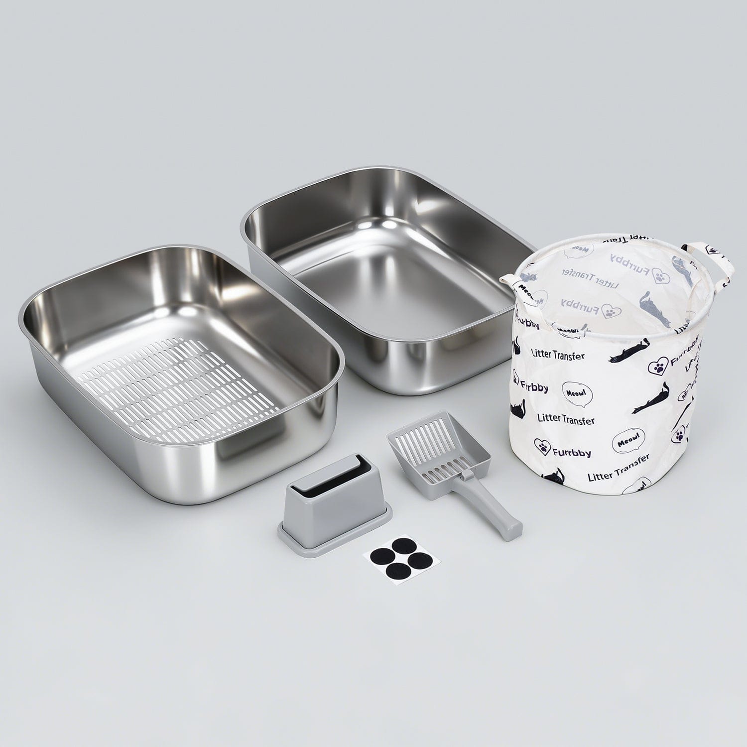 XL Stainless Steel Sifting Litter Box | Odor-Free | Furrbby