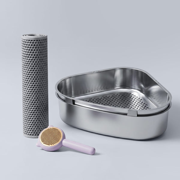 XXL Corner Sifting Litter Box for Pine Pellet