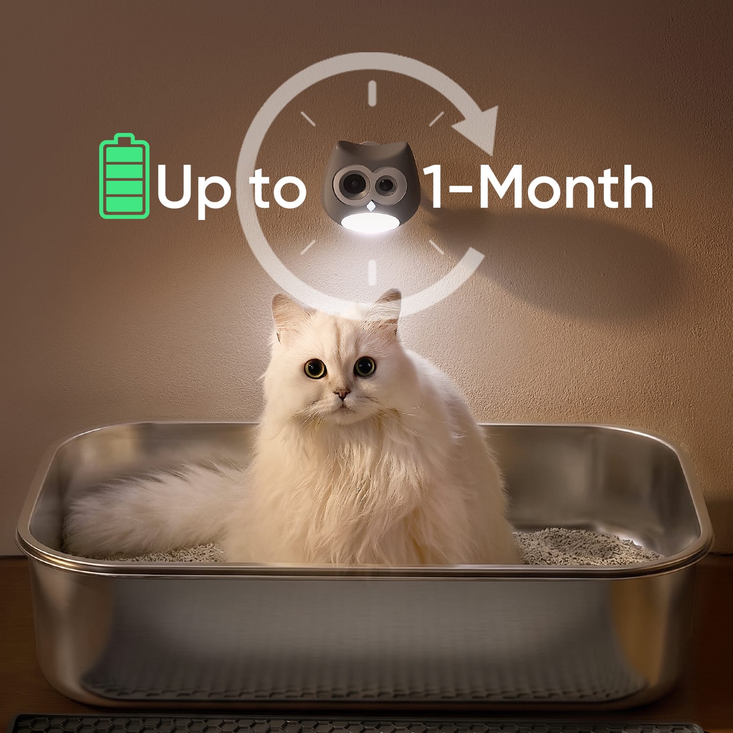 Furrbby Litter Box Camera, Up to 1-Month Battery Life