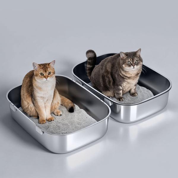 Triple-Tray XL Stainless Steel Sifting Litter Box