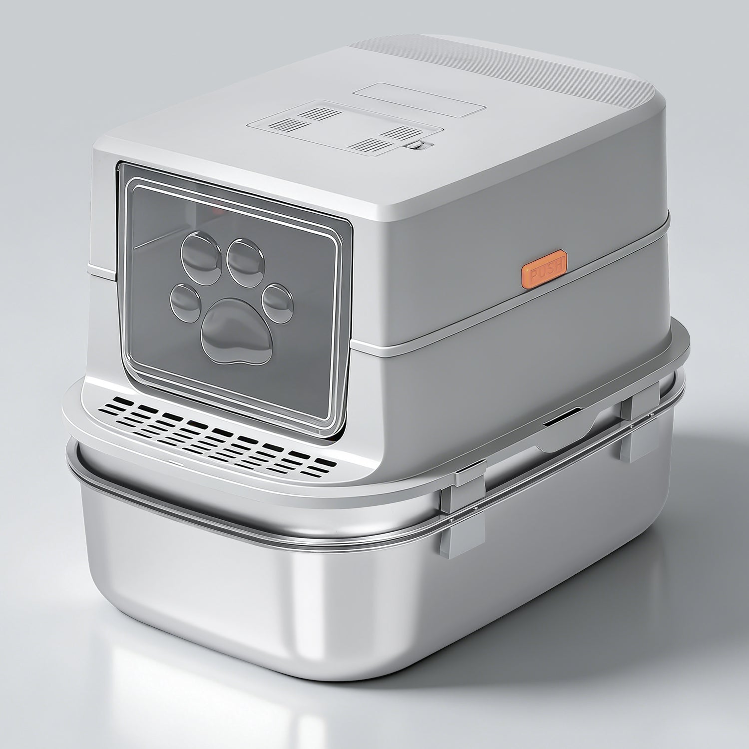 Triple-Tray XL Stainless Steel Sifting Litter Box