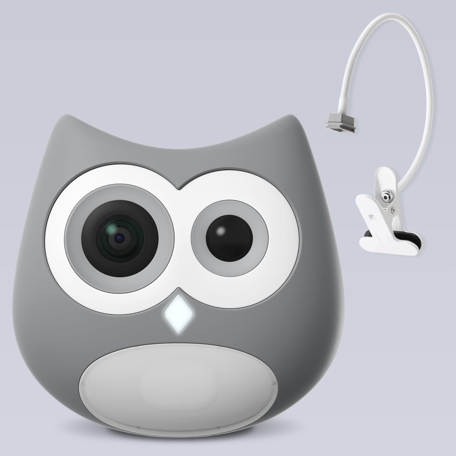 Furrbby Gray Owl Camera with Gooseneck Clip Mount