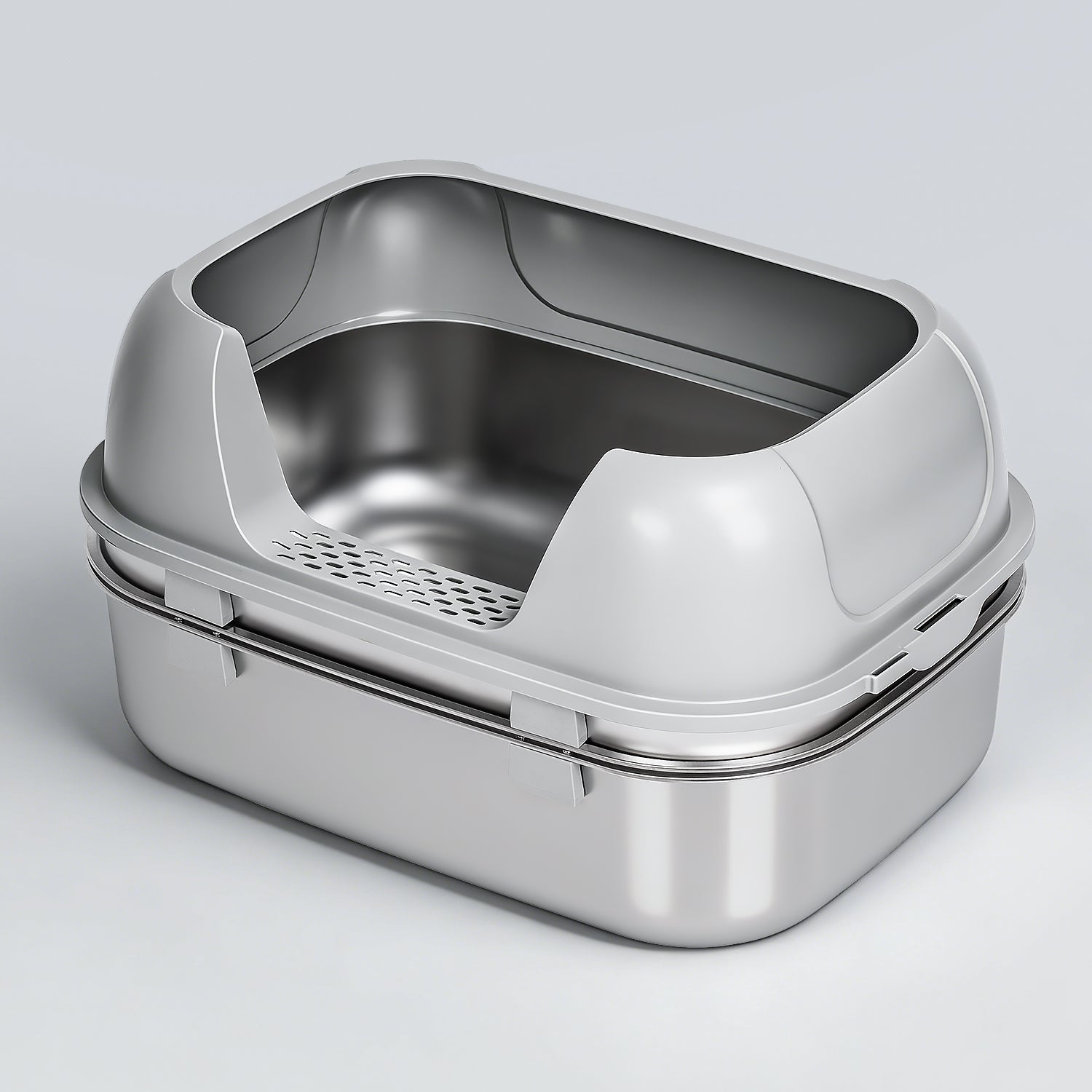 Triple-Tray XL Stainless Steel Sifting Litter Box
