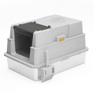 XXL Full Enclosed Stainless Steel Litter Box