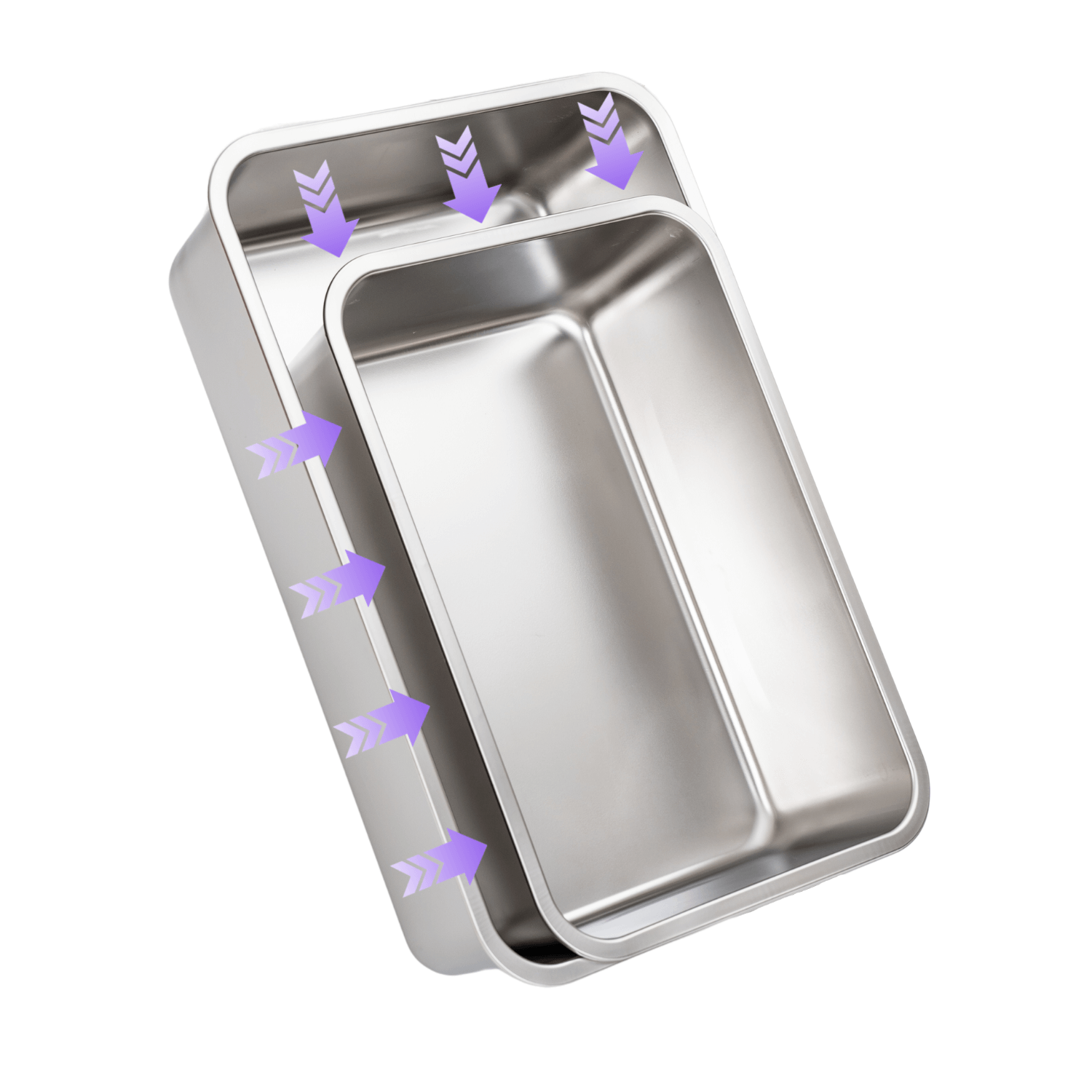 L Front Entry Stainless Steel Litter Box