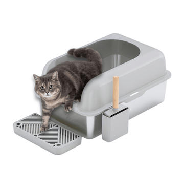 Furrbby Stainless Steel Litter Box XL A Grey Phone 4