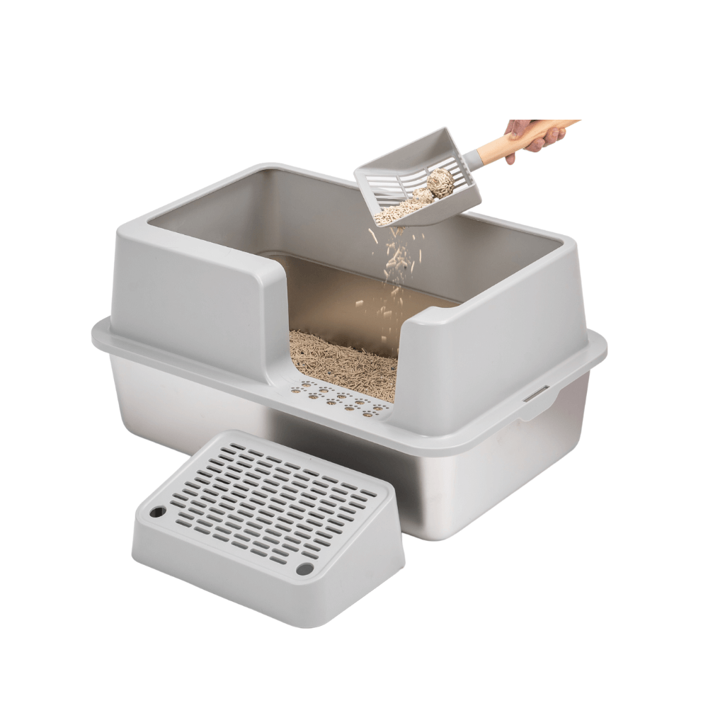 XL Side Entry Stainless Steel Litter Box