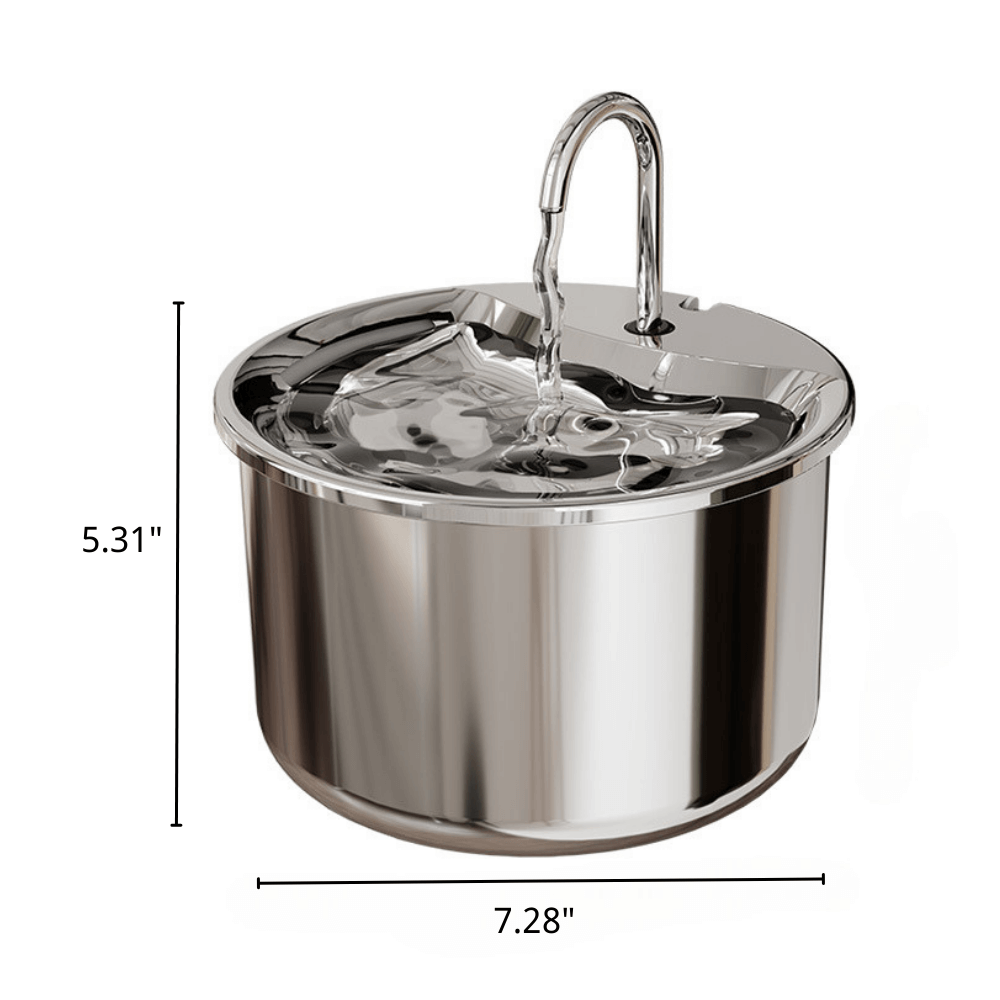 2L Stainless Steel Pet Water Fountain