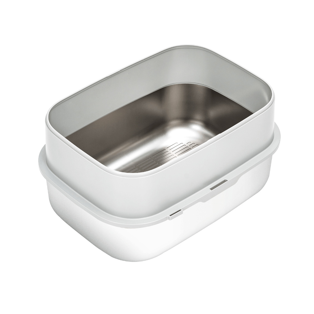 XL Full Enclosed Stainless Steel Sifting Litter Box for Regular Clumping Litter