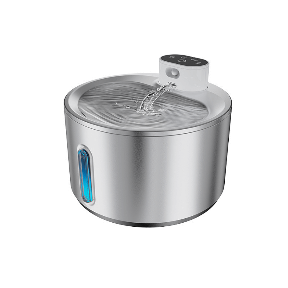 4L Wireless Stainless Steel Pet Water Fountain