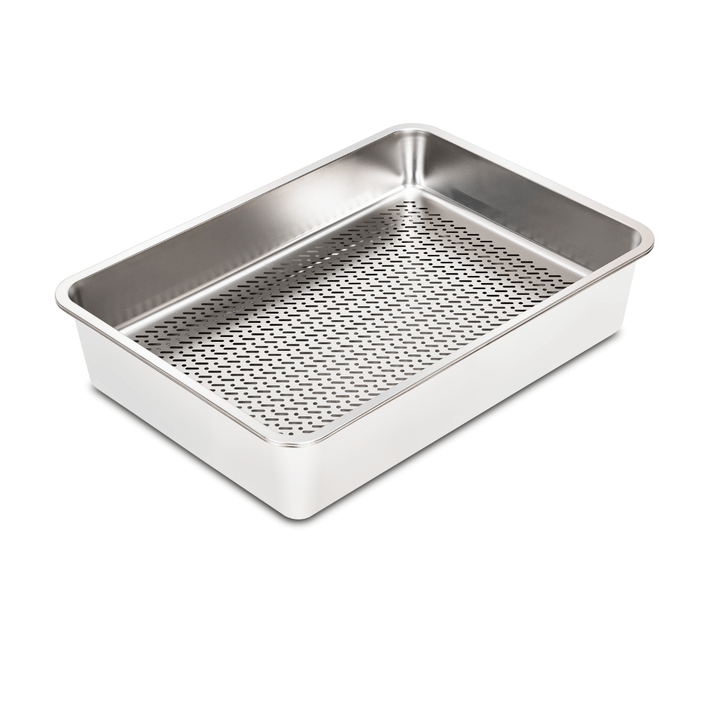 XXL Stainless Steel Sifting Litter Box for Pine Pellet